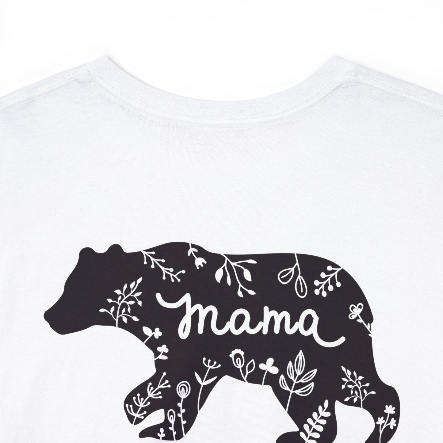 Unisex Heavy Cotton Tee Activewear Mama Bear With the Black Bear