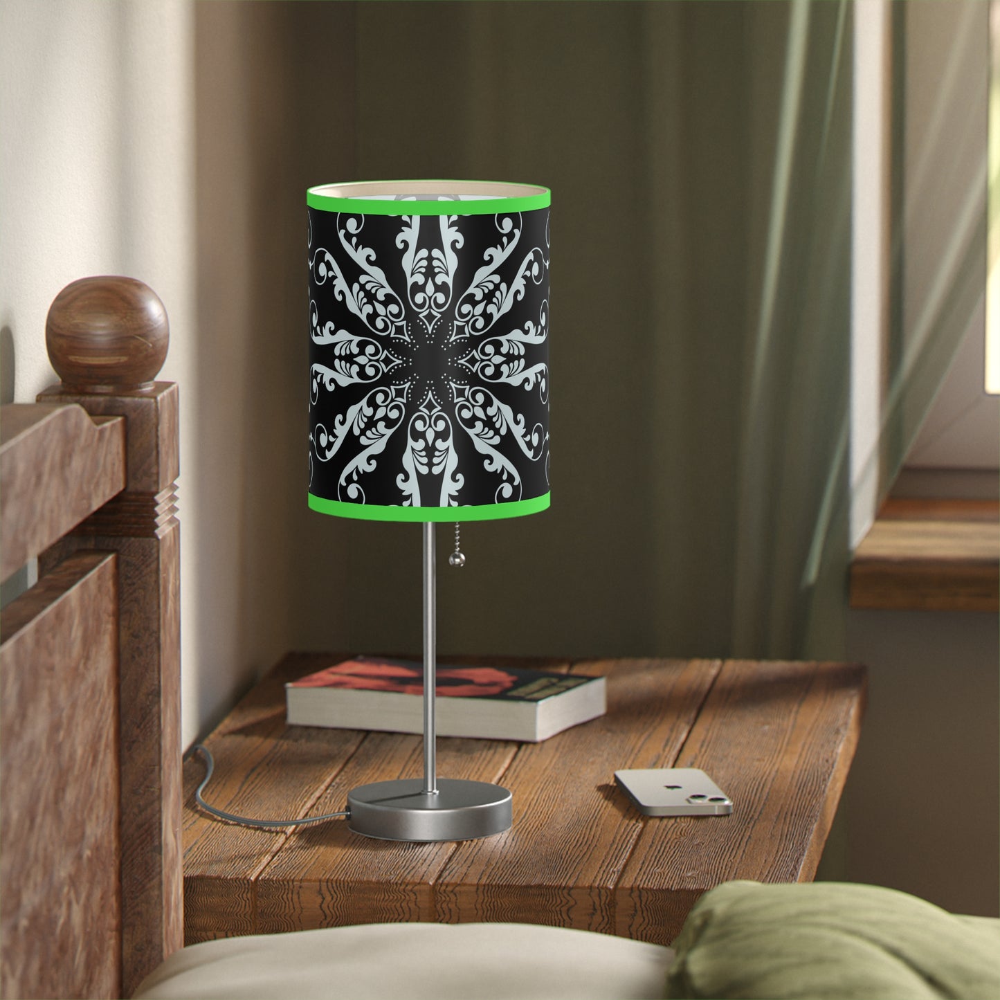 Lamp on a Stand, US|CA plug Are Available To Be Made To Match Any Product Including Pillow Shams, Curtains, Rugs, Clocks, and More Please Call 1-603-377-1833 Can Be Done In 24 Hours