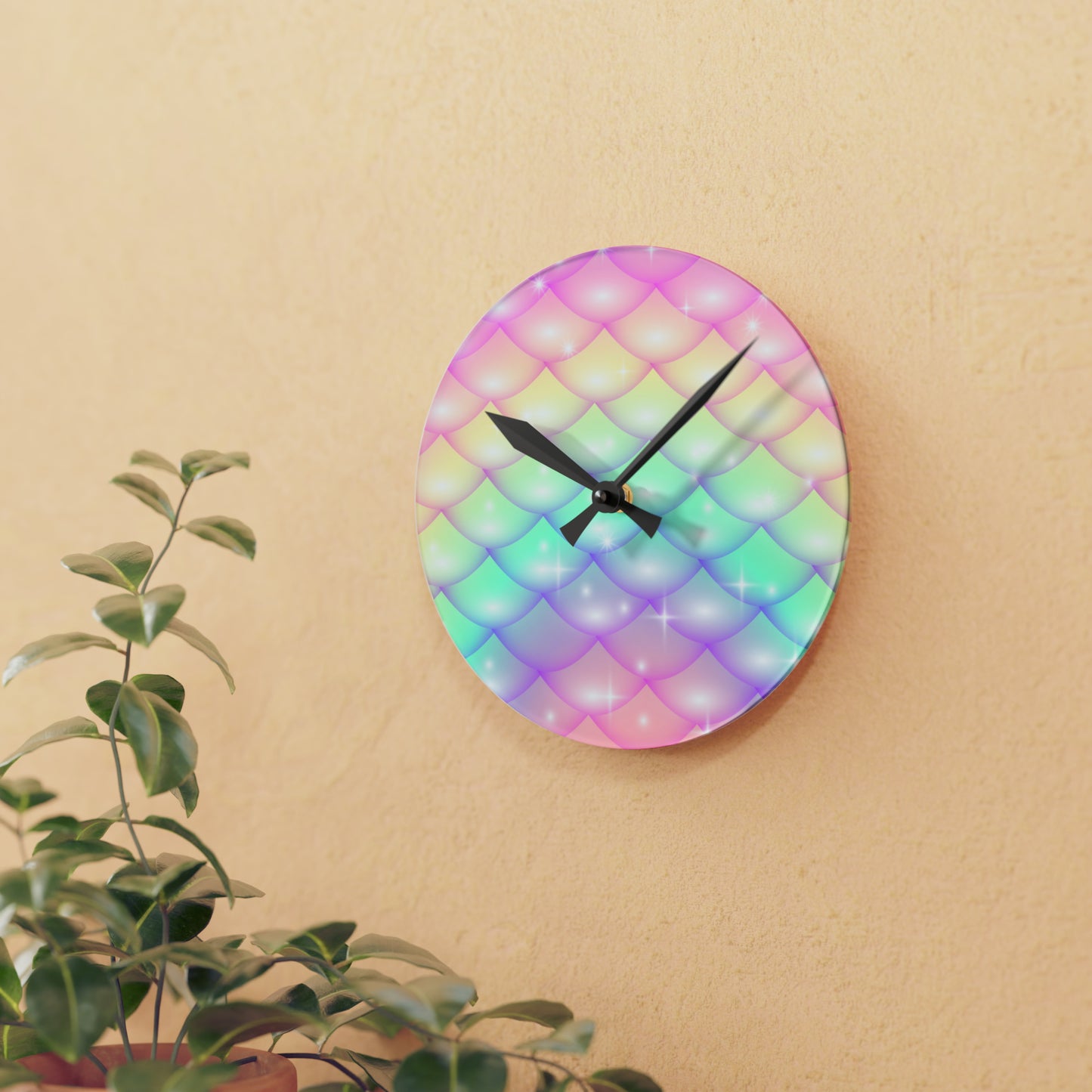 Acrylic Wall Clock Has Matching Products Sold Separate. Use Your Own Image Free Give Me a Jingle