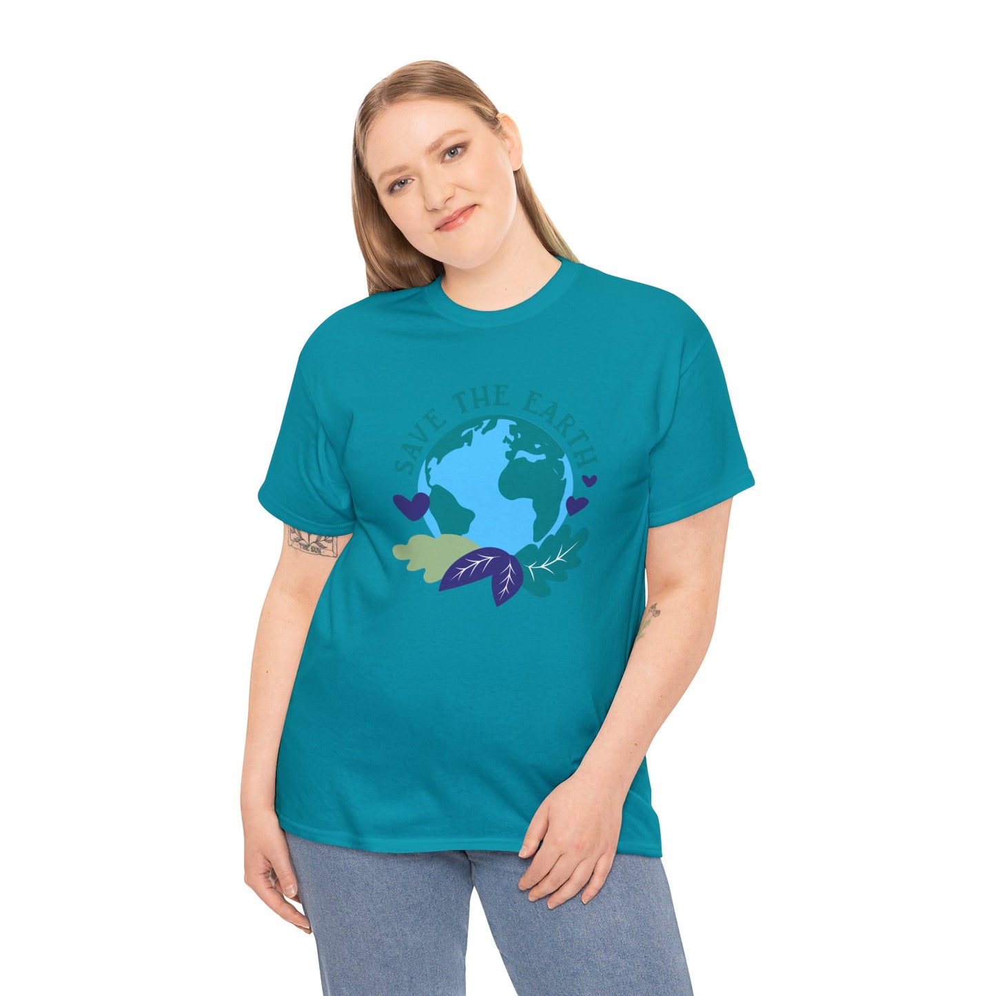 Unisex Heavy Cotton Tee Adult/Teen Activewear Shirt Comes In Many Colors Save The Earth