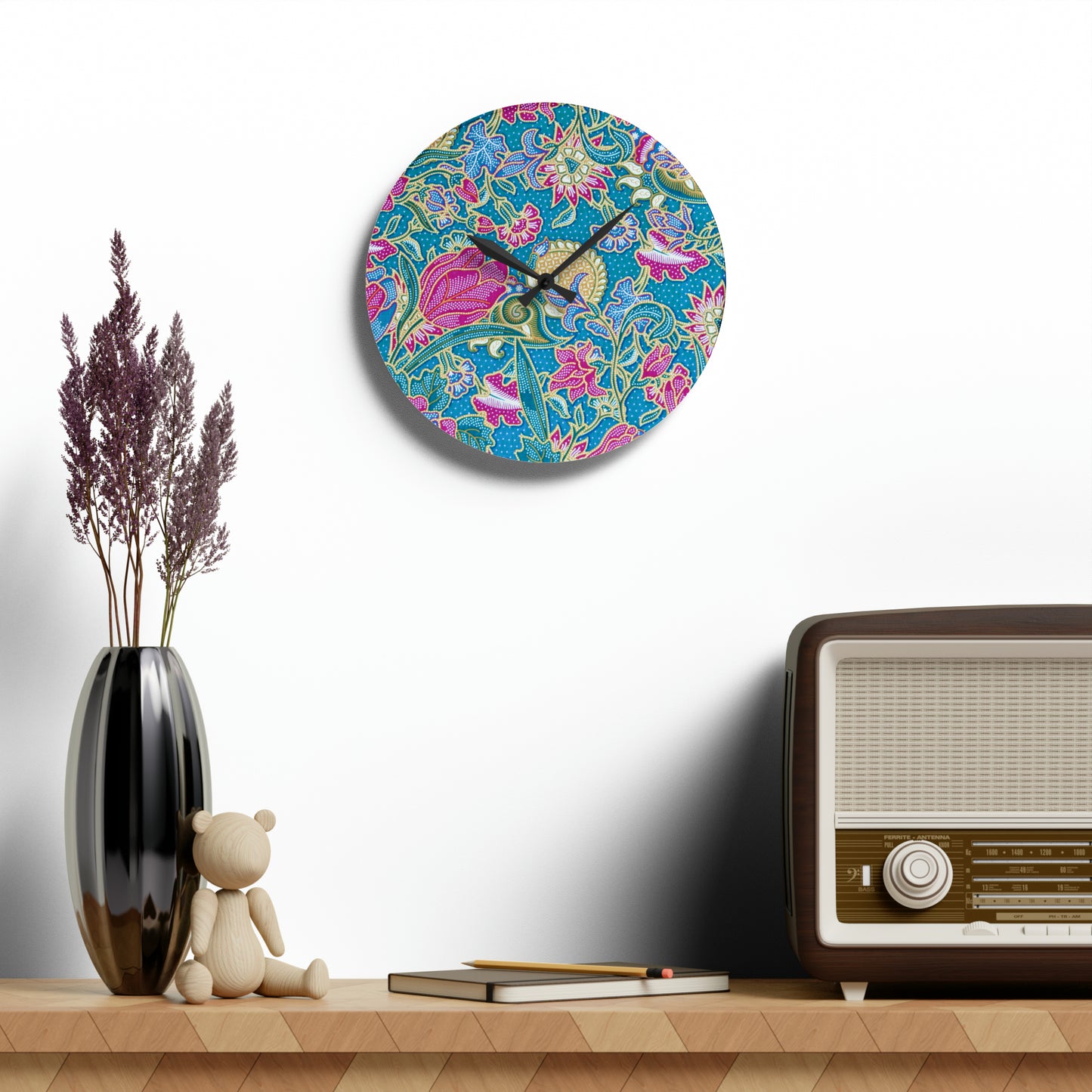 Acrylic Wall Clock Want a Matching Clock Rug Curtains Storage Felt Boxes Call 1-603-377-1833 Done in 48 Hours!