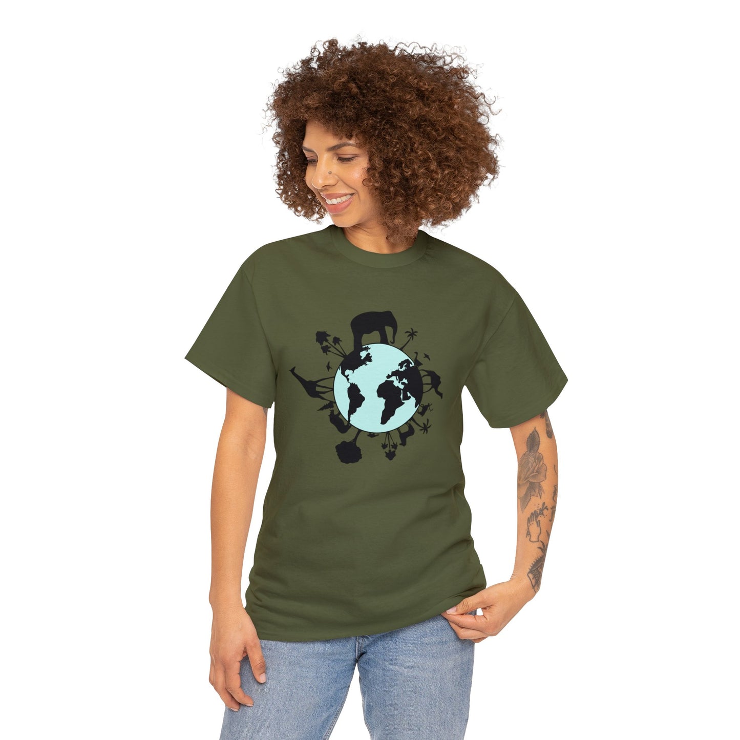 Unisex Heavy Cotton Tee Adult/Teen Activewear Save The Planet Shirt Comes In Many Colors