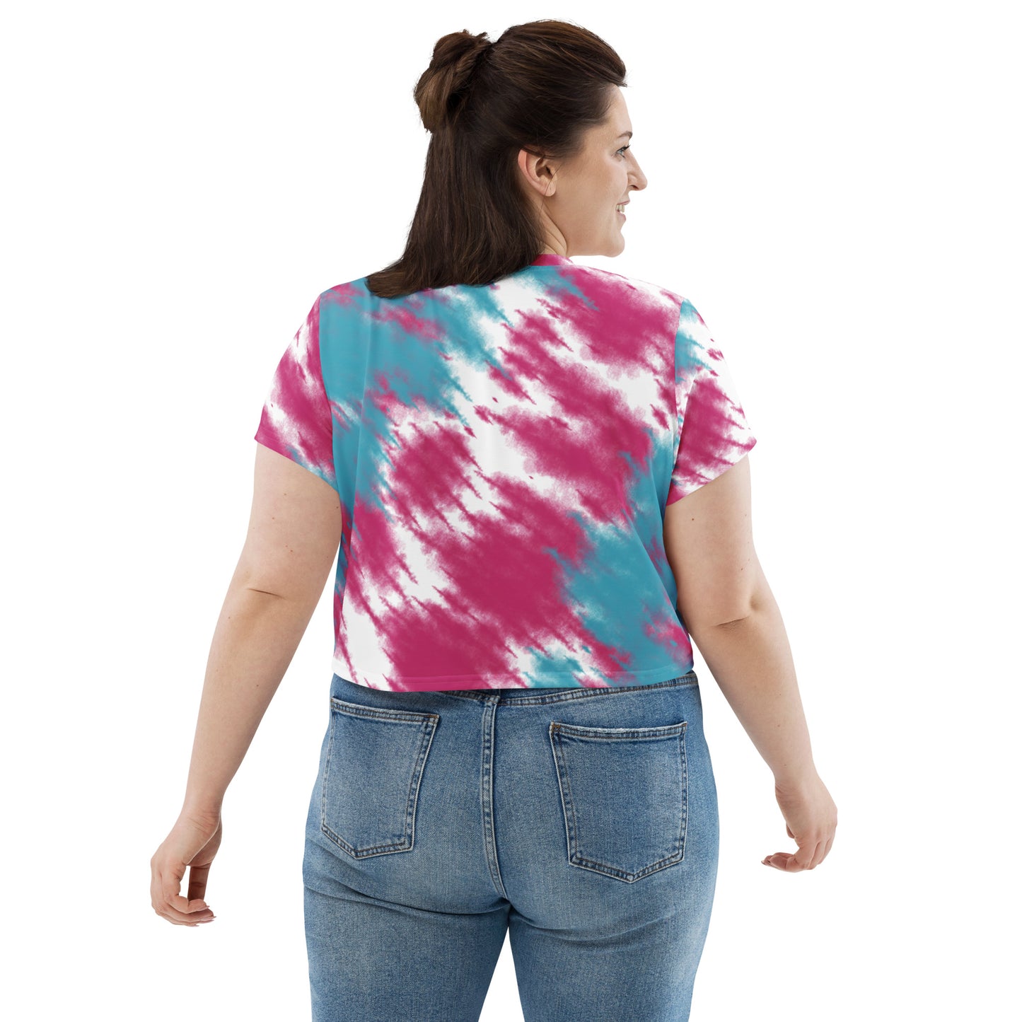 All-Over Print Crop Tee XXSmall Up To 6XL Adult/Teen Activewear