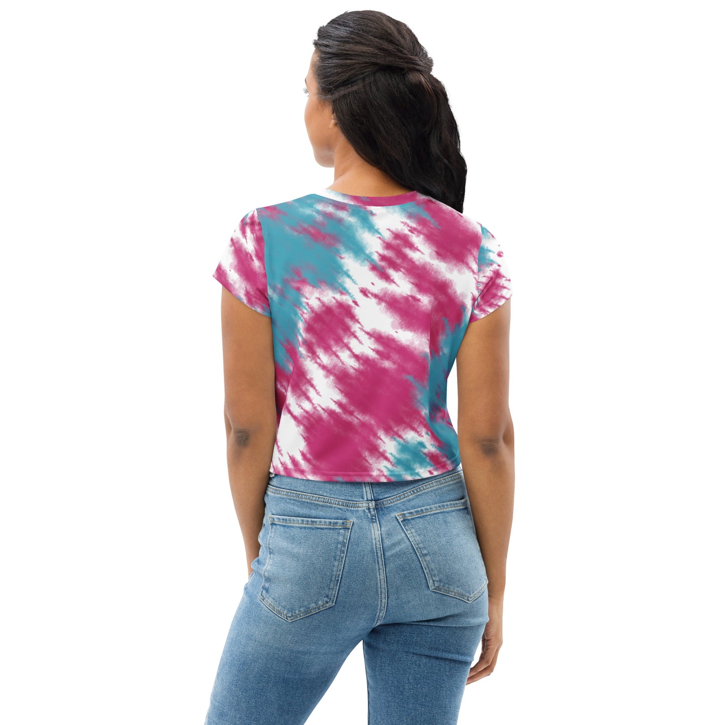 All-Over Print Crop Tee XXSmall Up To 6XL Adult/Teen Activewear