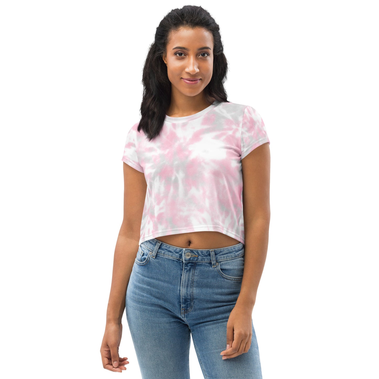 All-Over Print Crop Tee XSmall Up To 6XL Adult/Teen Activewear