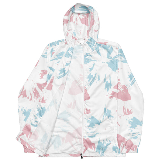 Unisex windbreaker Adult Activewear pink and blue white colors