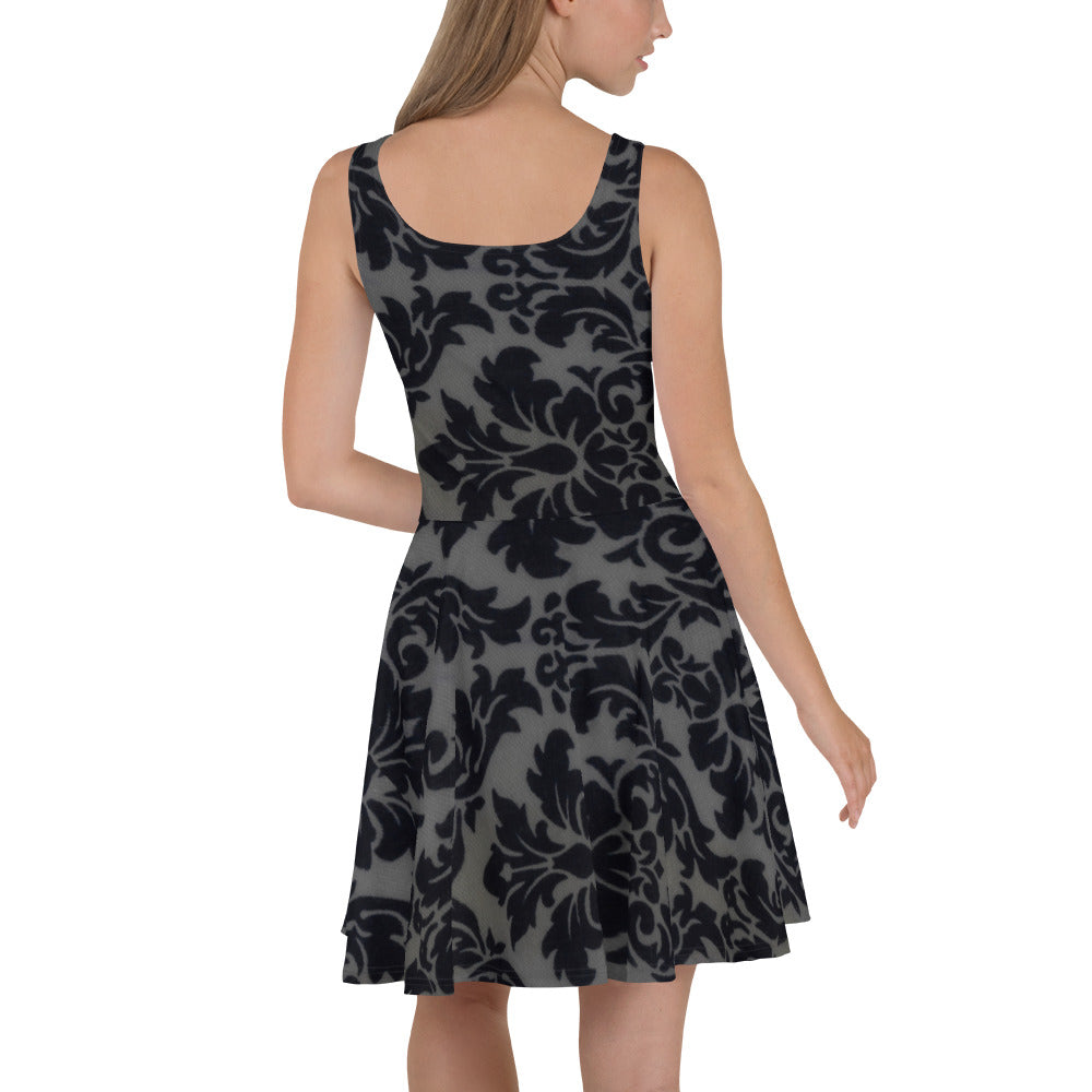 Skater Dress Black Fancy Felt Design