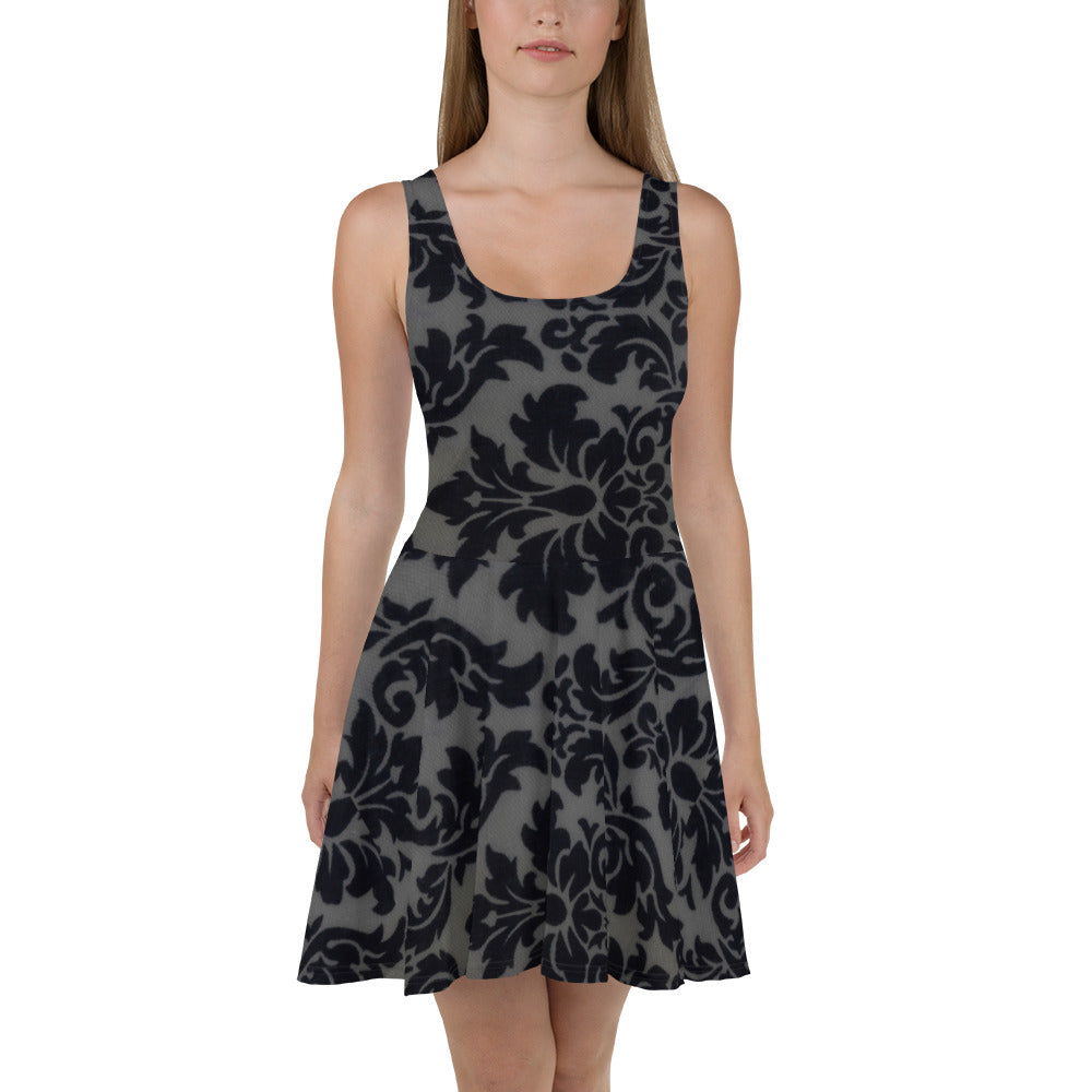 Skater Dress Black Fancy Felt Design