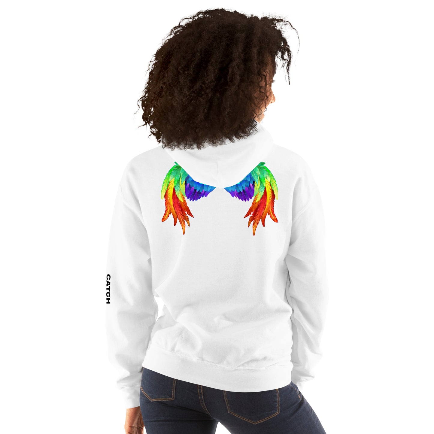 Good Quality Unisex Hoodie Adult/Teen Activewear " Catch Flight Not Feelings"